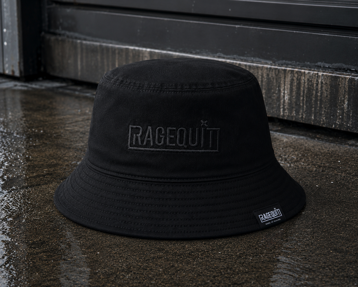 RAGEQUIT BUCKET HAT BASIC & BLACK