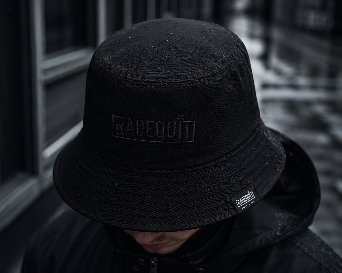 RAGEQUIT BUCKET HAT BASIC & BLACK