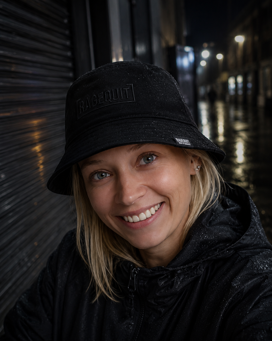 RAGEQUIT BUCKET HAT BASIC & BLACK